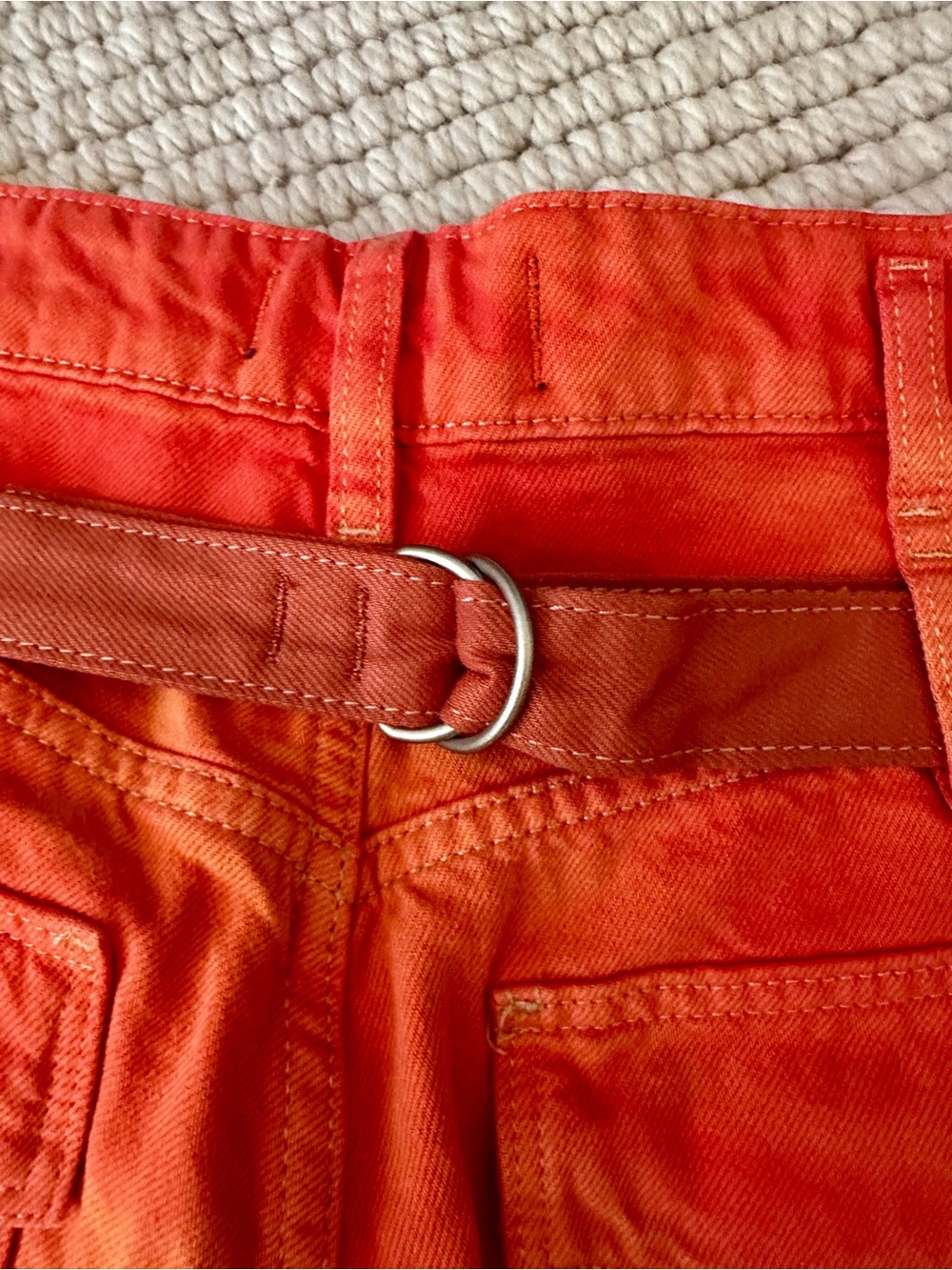 We The Free Orange Wide Leg Flare Jeans - Picture 5 of 7